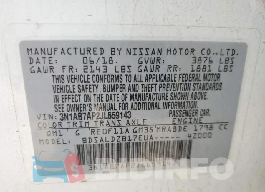 3N1AB7AP2JL659143 Photo# 12