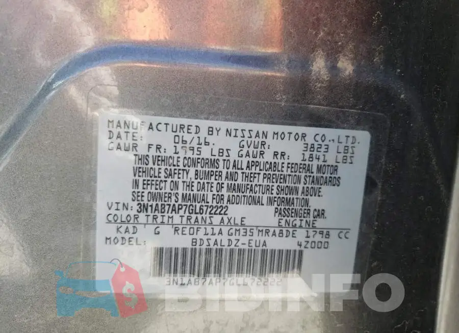 3N1AB7AP7GL672222 Photo# 13