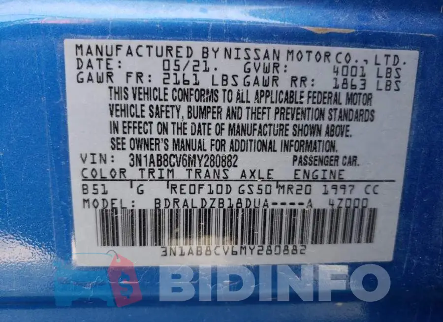 3N1AB8CV6MY280882 Photo# 12