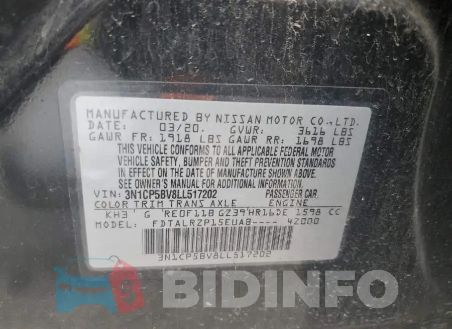 3N1CP5BV8LL517202 Photo# 14