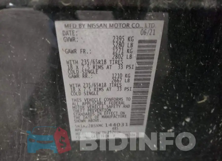 5N1AZ2BSXMC144031 Photo# 13