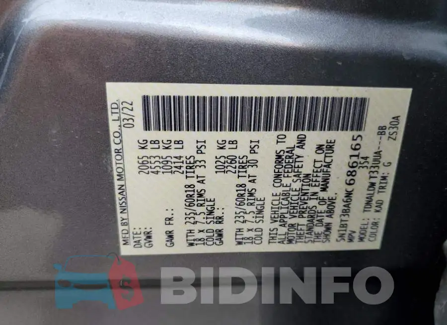 5N1BT3BA6NC686165 Photo# 12