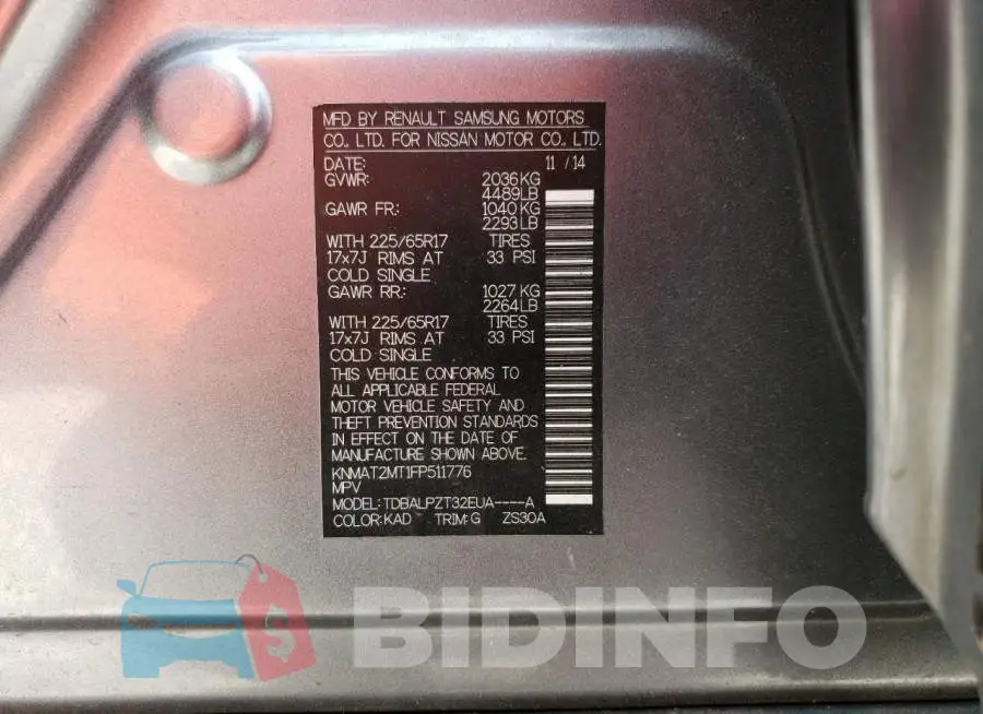 KNMAT2MT1FP511776 Photo# 12