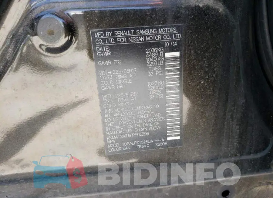 KNMAT2MT6FP506296 Photo# 13