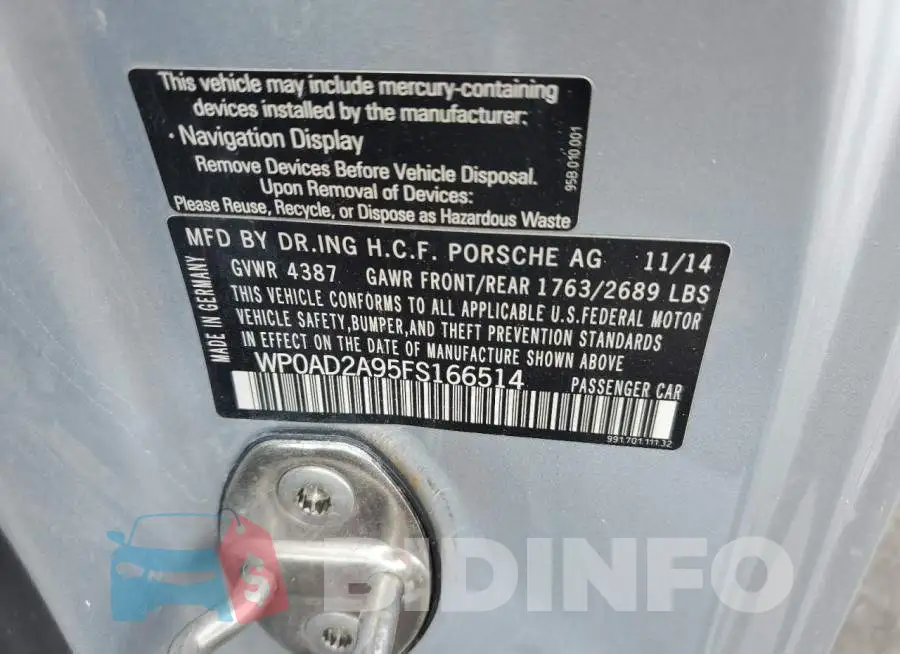 WP0AD2A95FS166514 Photo# 12