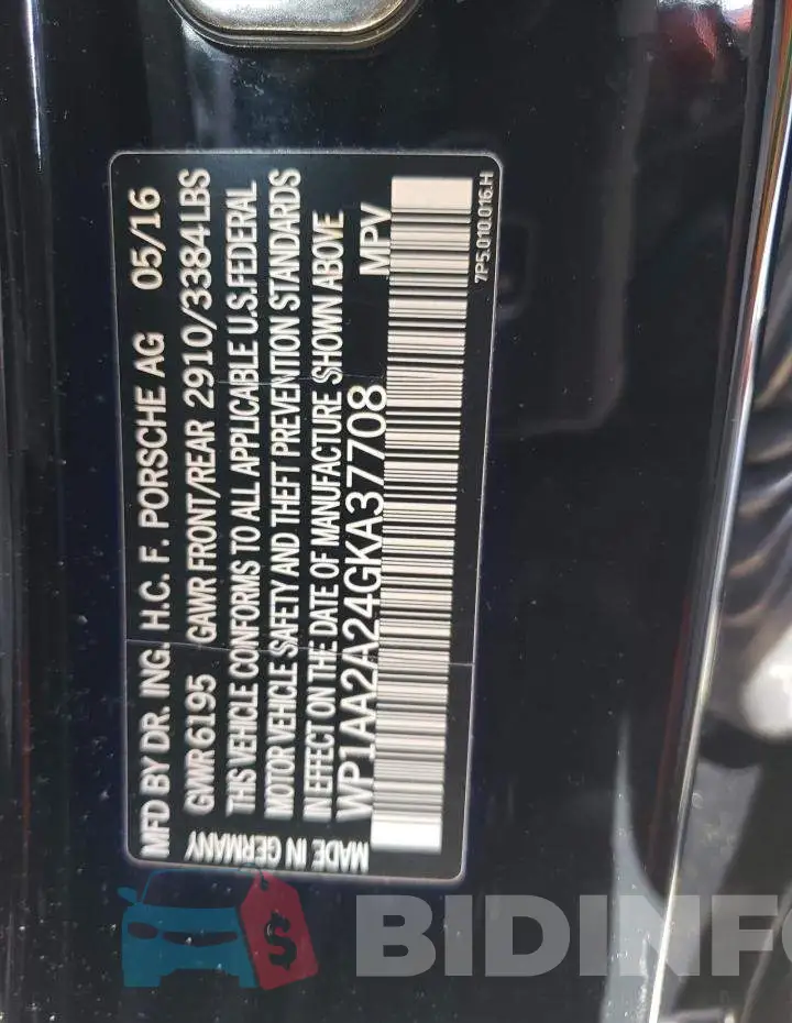 WP1AA2A24GKA37708 Photo# 12