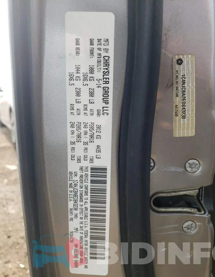 1C4NJCBA8ED843230 Photo# 12