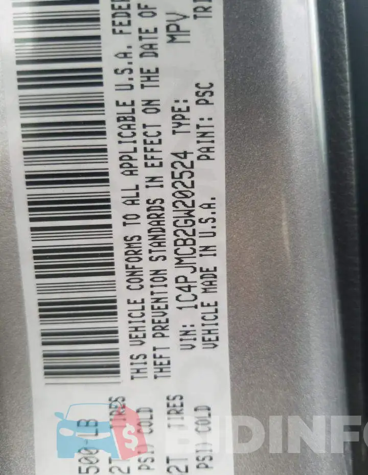 1C4PJMCB2GW202524 Photo# 14
