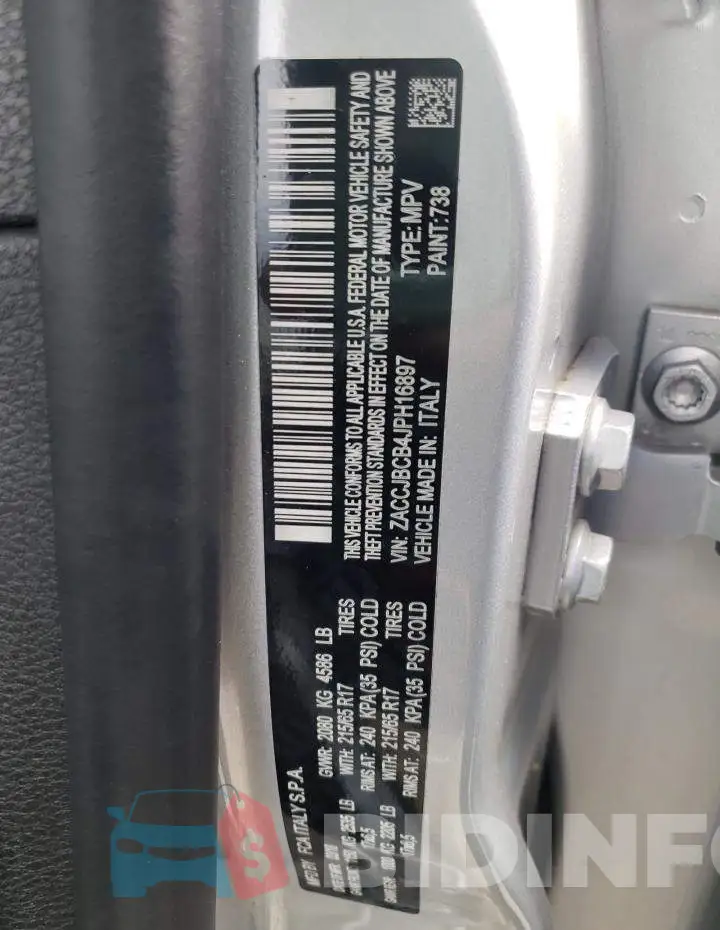 ZACCJBCB4JPH16897 Photo# 13