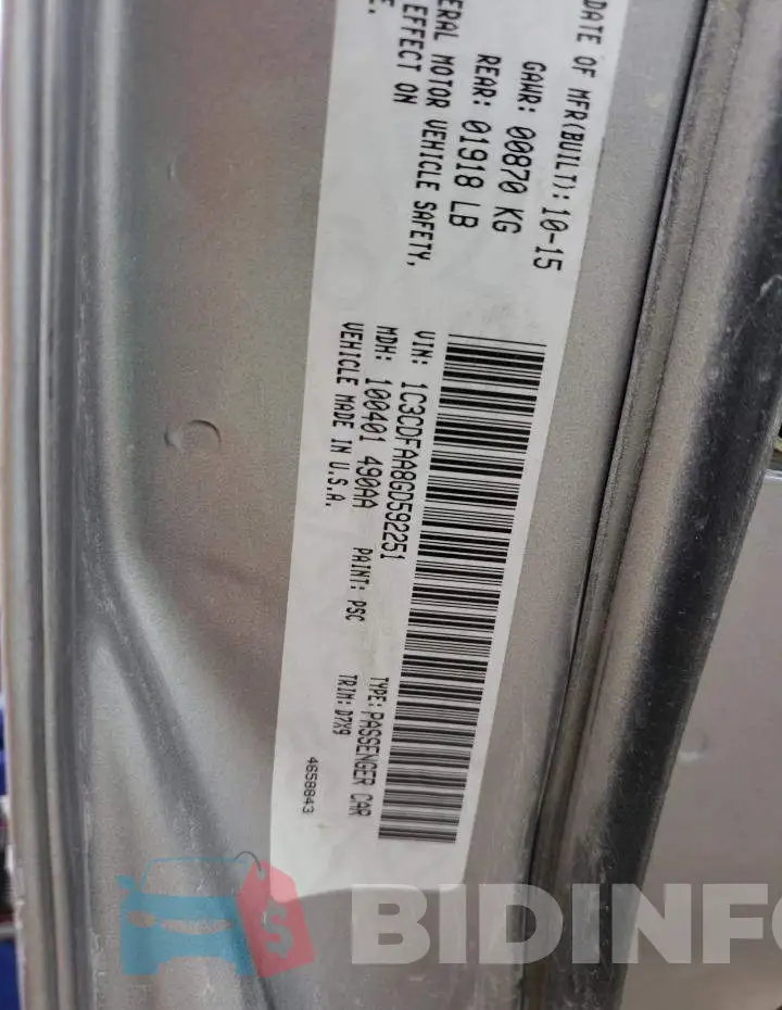 1C3CDFAA8GD592251 Photo# 10