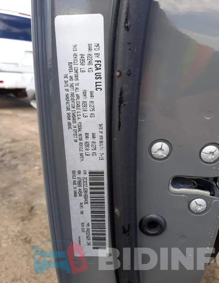 2C3CDZJG9KH680436 Photo# 12