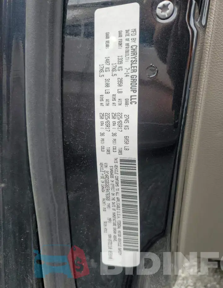2C4RDGBG6ER478368 Photo# 13