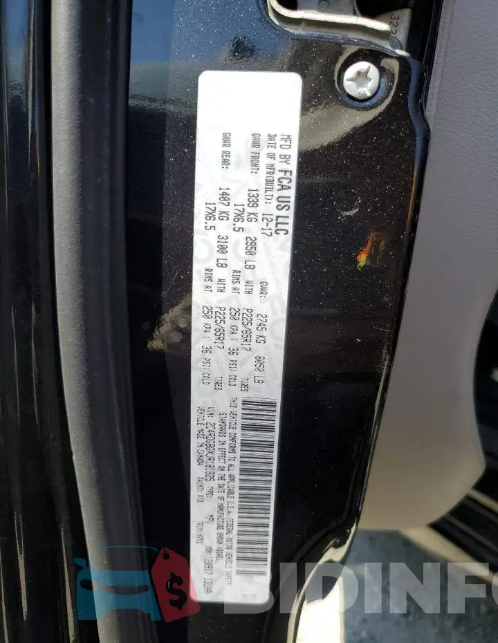 2C4RDGBGXJR181825 Photo# 14