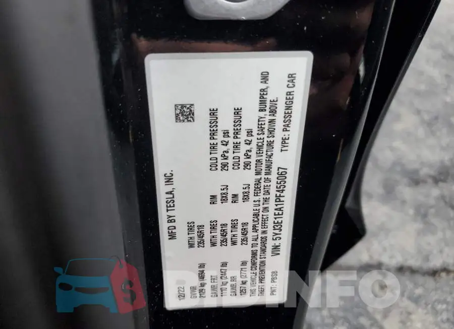 5YJ3E1EA1PF455067 Photo# 12