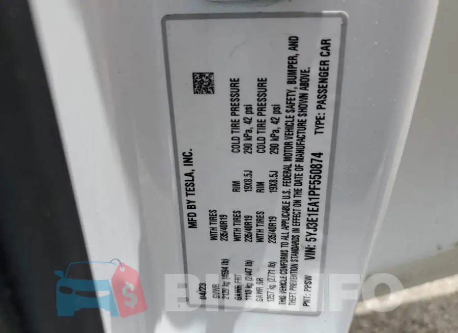 5YJ3E1EA1PF550874 Photo# 12