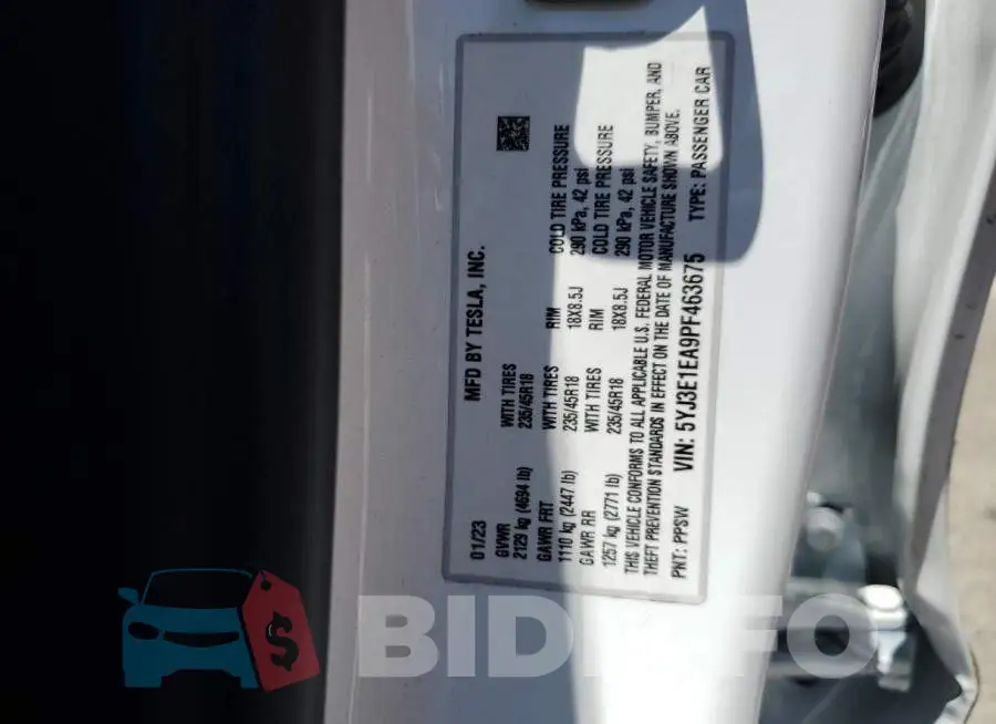 5YJ3E1EA9PF463675 Photo# 12