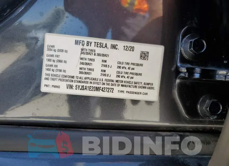 5YJSA1E20MF427272 Photo# 12