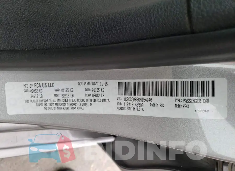1C3CCCAB2GN154040 Photo# 12