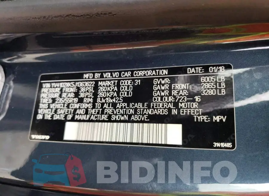 YV4102XK5J1363622 Photo# 13