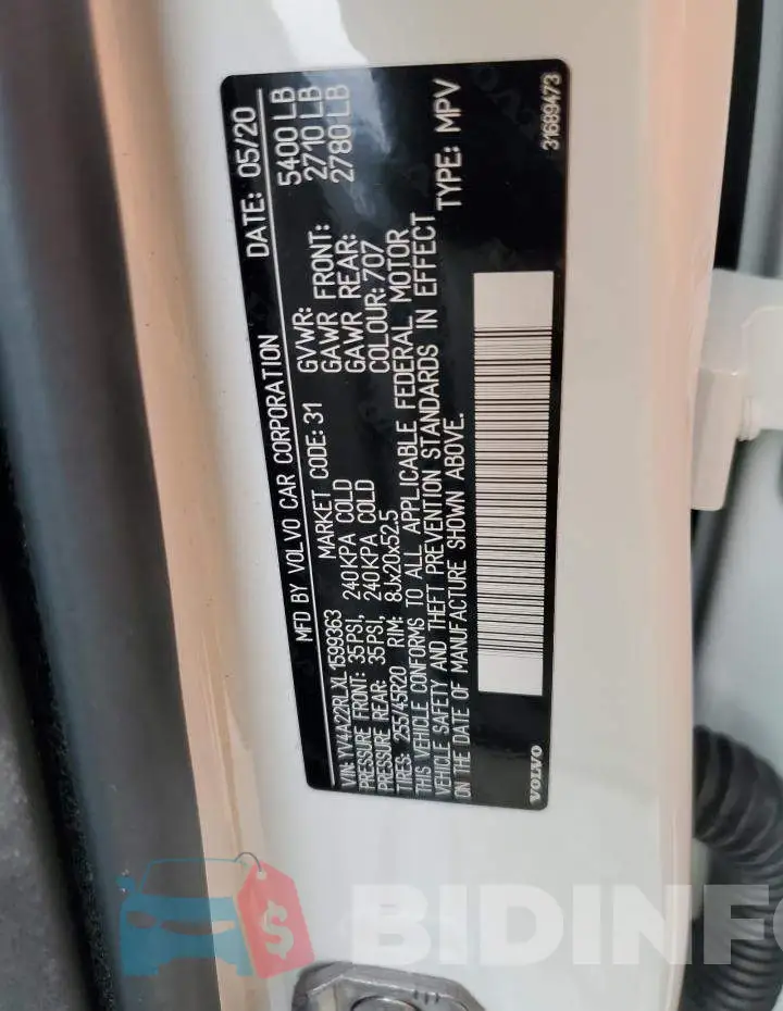 YV4A22RLXL1599363 Photo# 13
