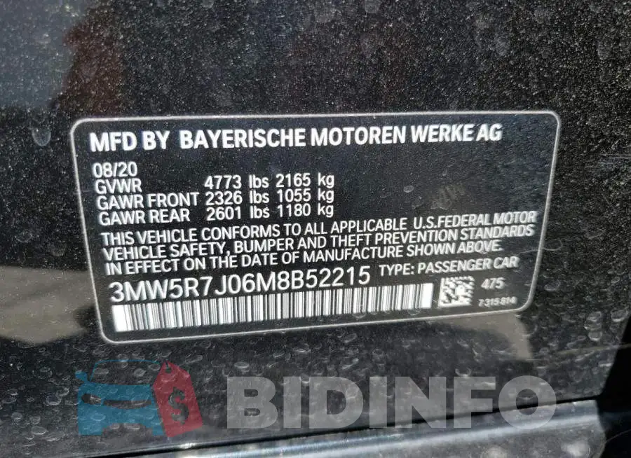 3MW5R7J06M8B52215 Photo# 12