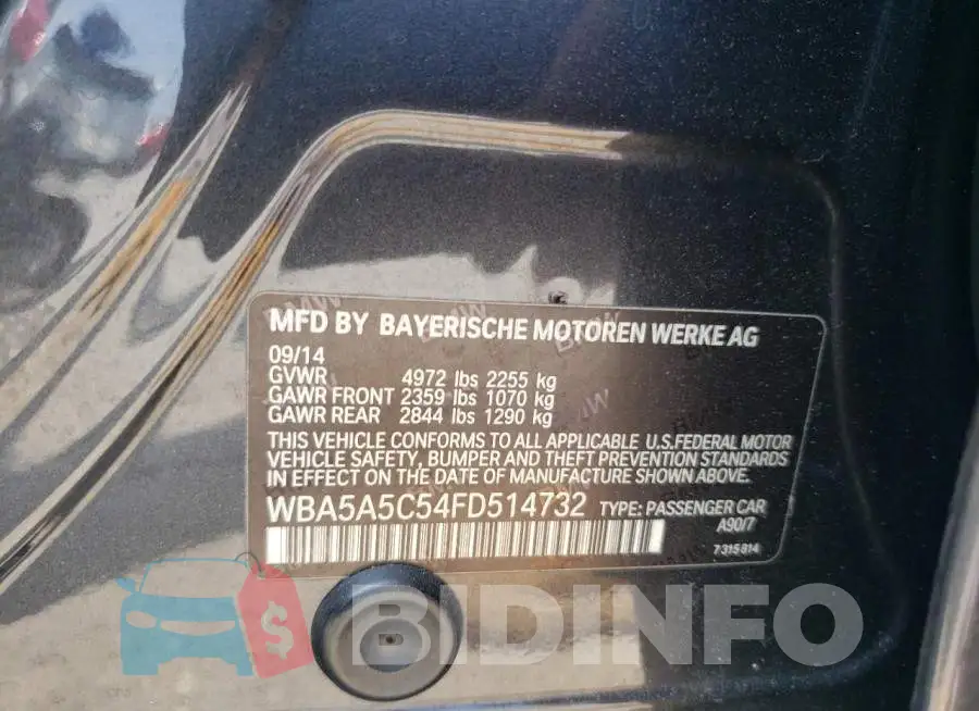 WBA5A5C54FD514732 Photo# 12
