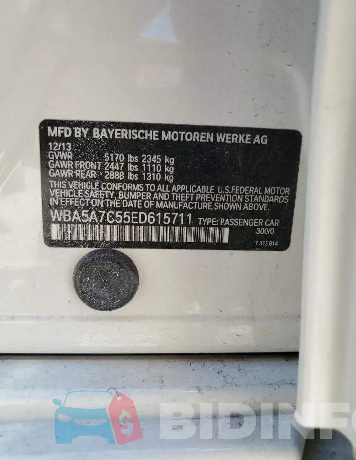 WBA5A7C55ED615711 Photo# 12