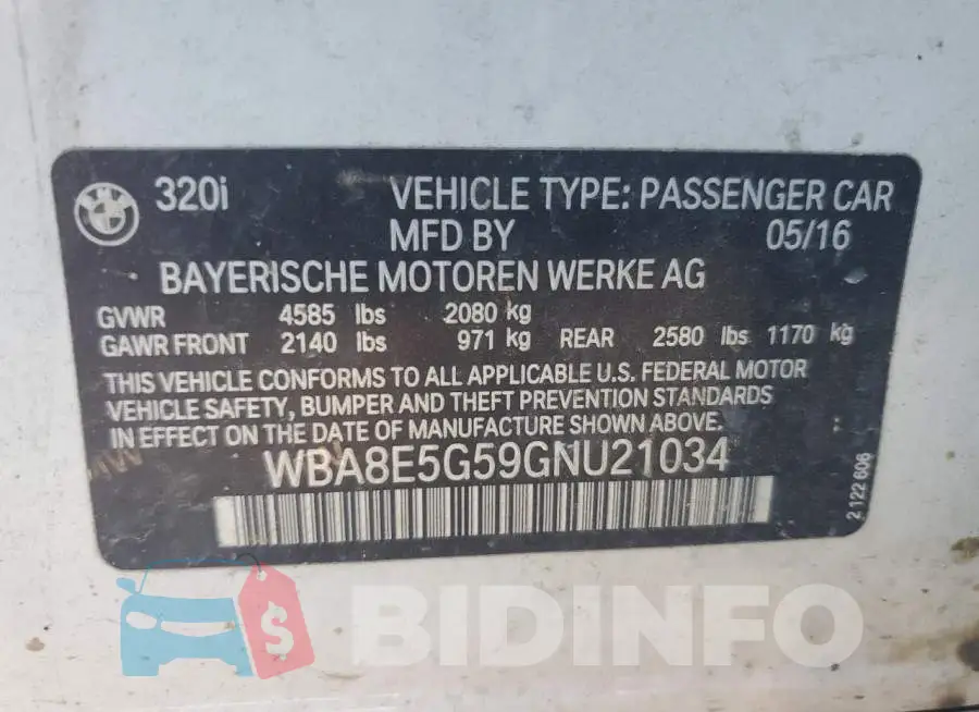 WBA8E5G59GNU21034 Photo# 12