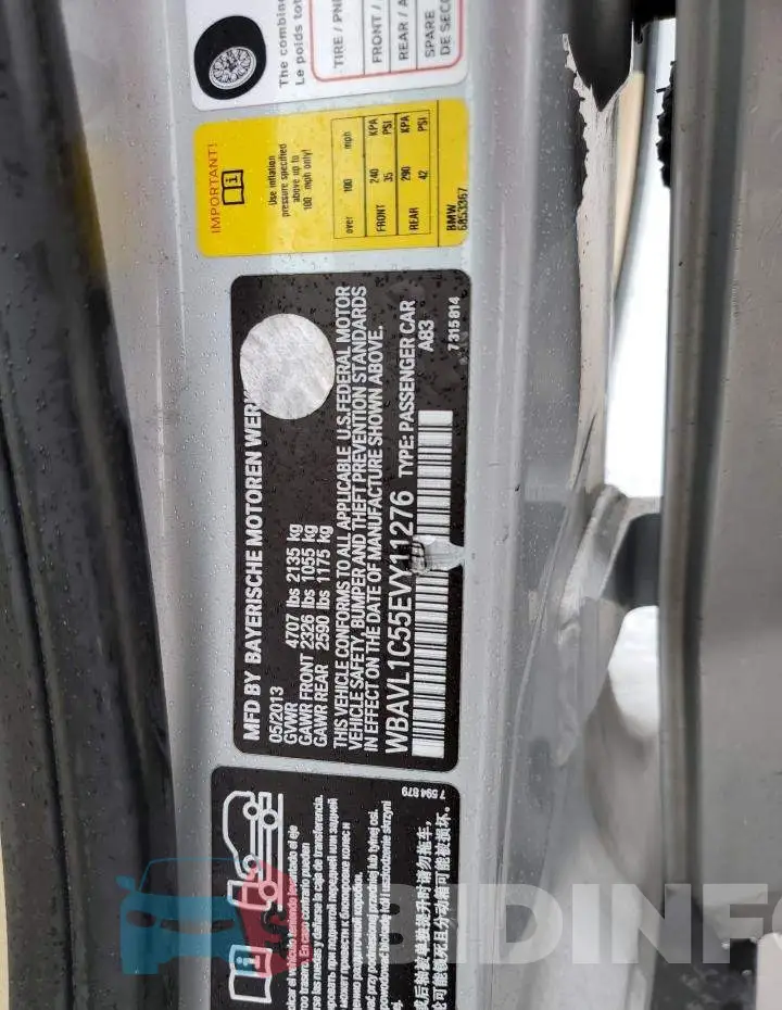 WBAVL1C55EVY11276 Photo# 13