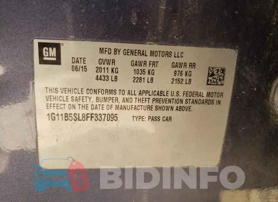 1G11B5SL8FF337095 Photo# 12