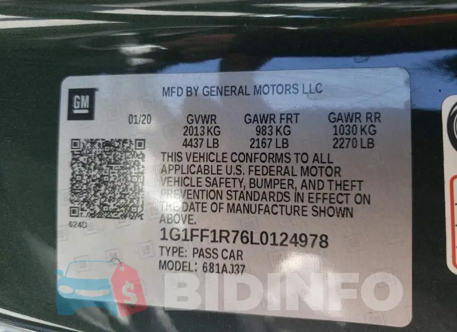 1G1FF1R76L0124978 Photo# 13