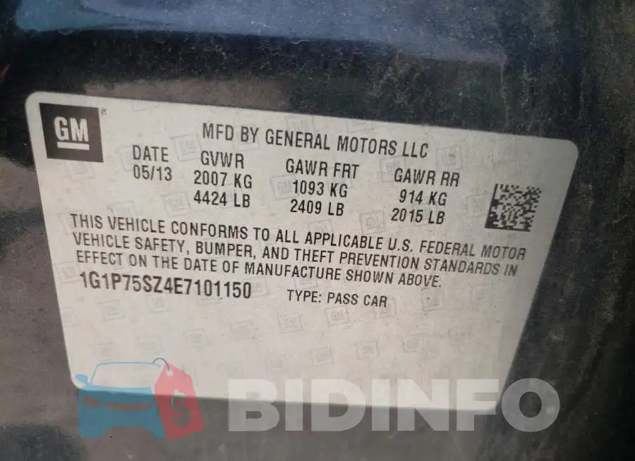 1G1P75SZ4E7101150 Photo# 12