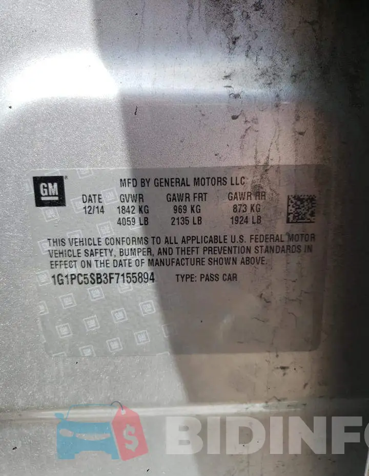 1G1PC5SB3F7155894 Photo# 12