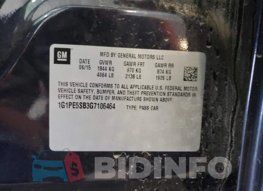 1G1PE5SB3G7106464 Photo# 12