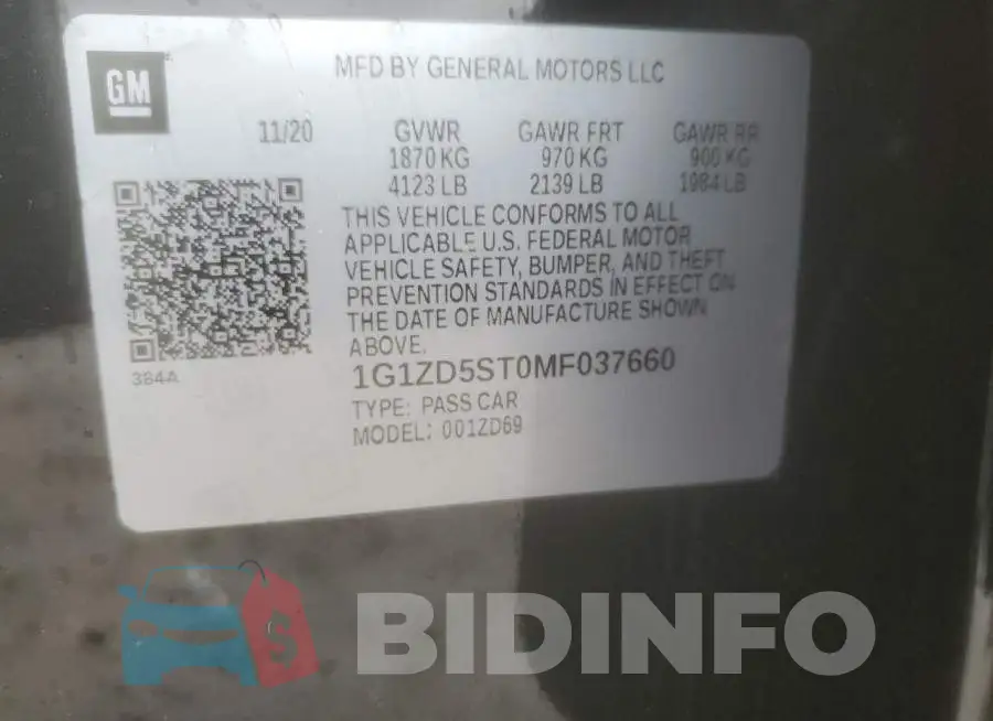 1G1ZD5ST0MF037660 Photo# 12