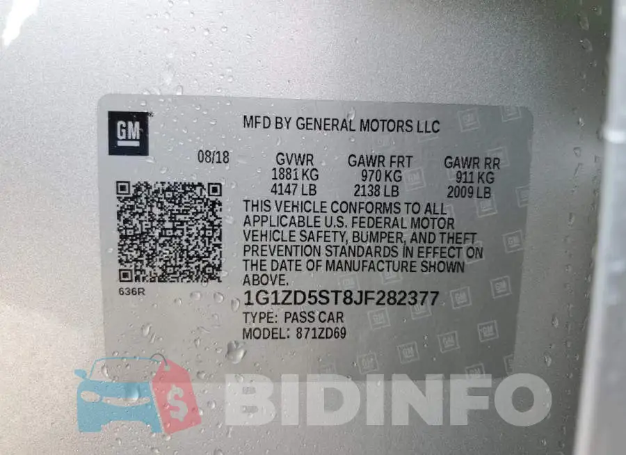 1G1ZD5ST8JF282377 Photo# 12