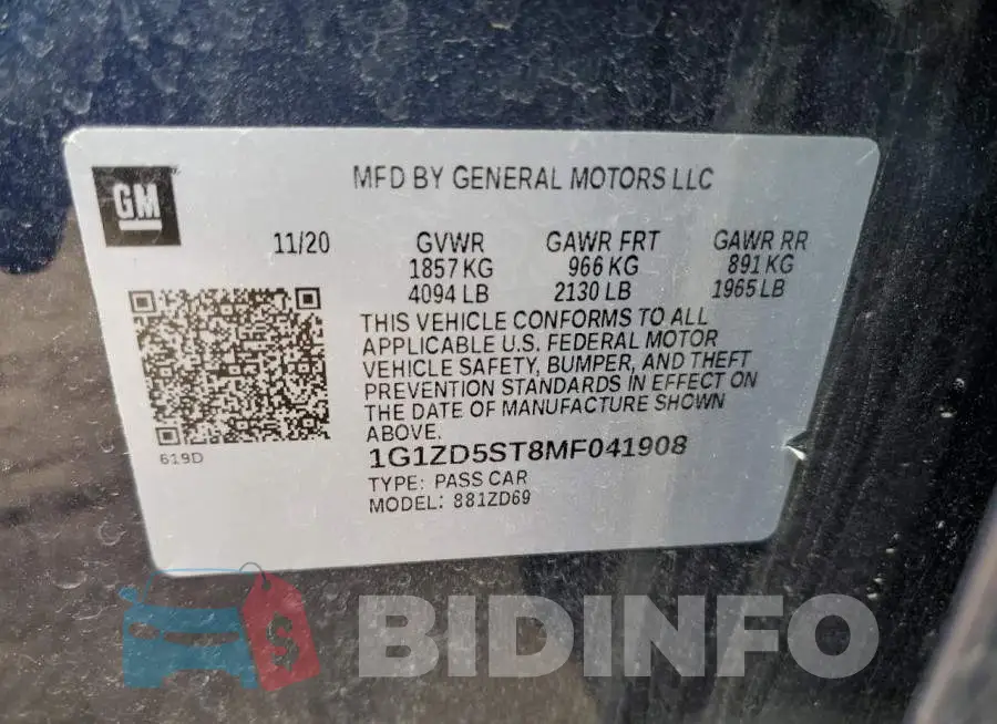 1G1ZD5ST8MF041908 Photo# 13