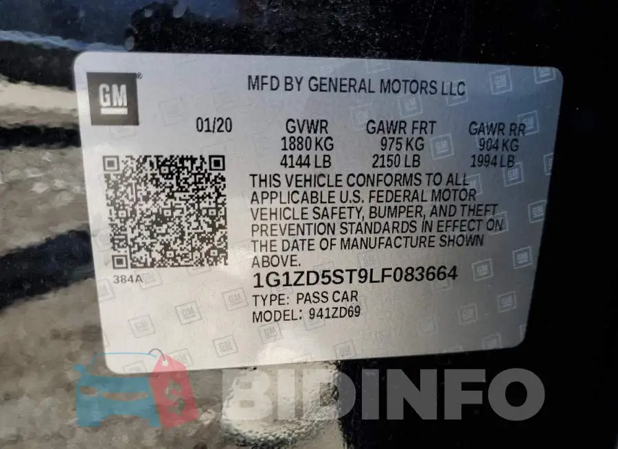 1G1ZD5ST9LF083664 Photo# 12