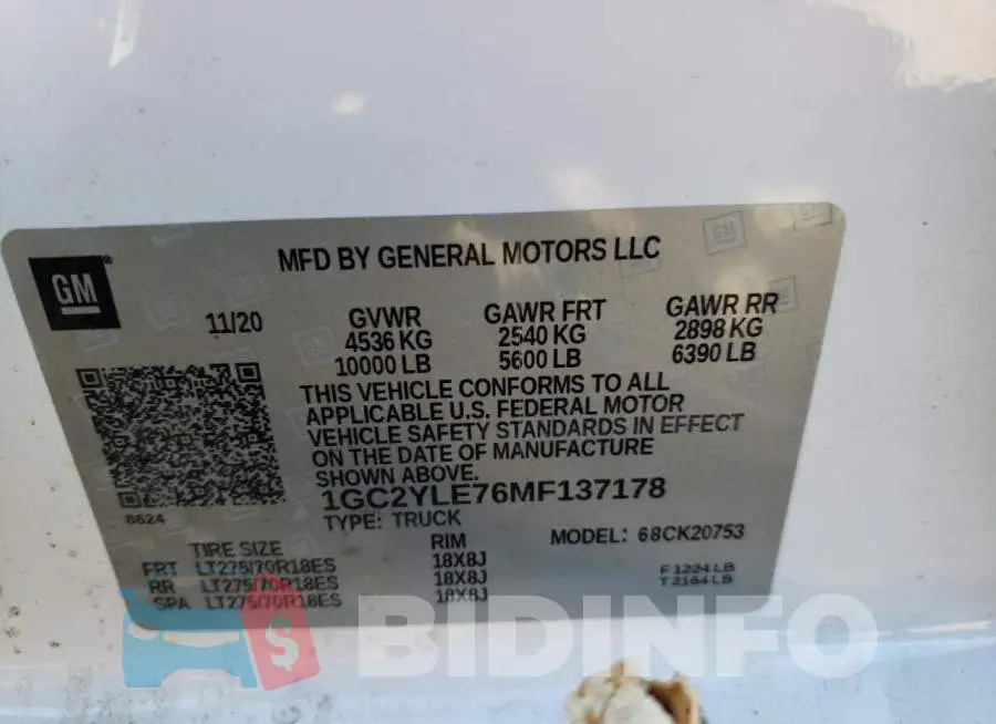 1GC2YLE76MF137178 Photo# 12
