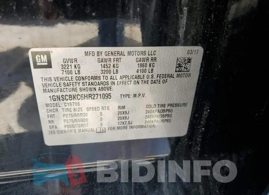1GNSCBKC6HR271095 Photo# 13