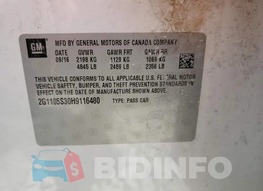 2G1105S30H9116480 Photo# 13