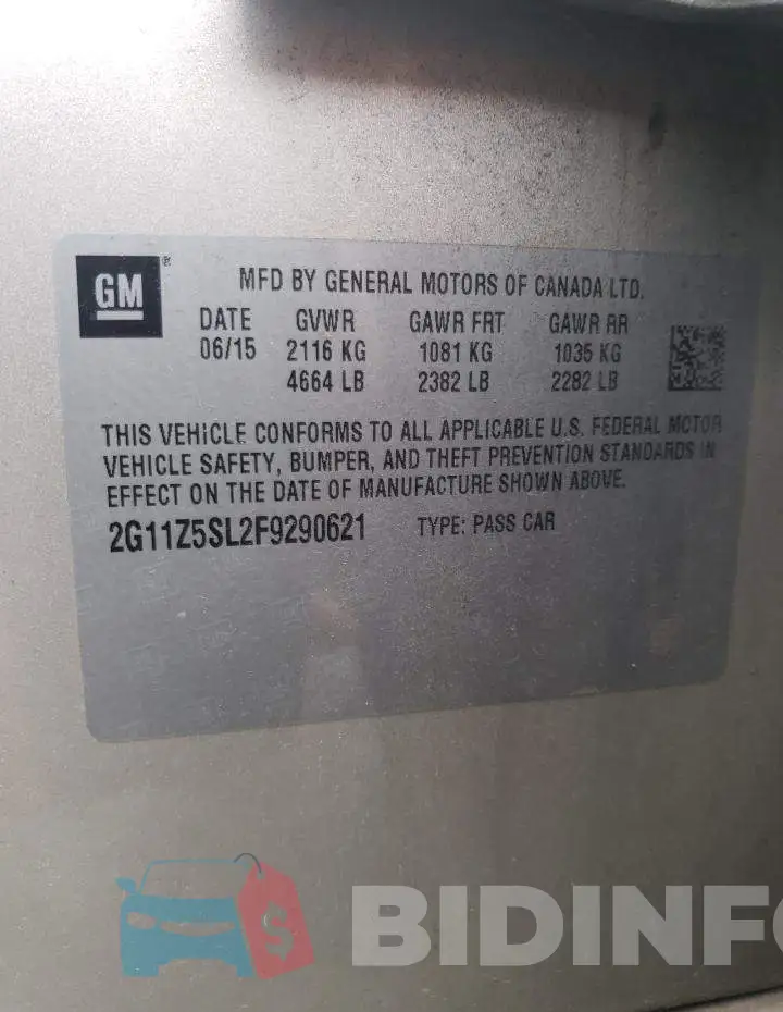 2G11Z5SL2F9290621 Photo# 12