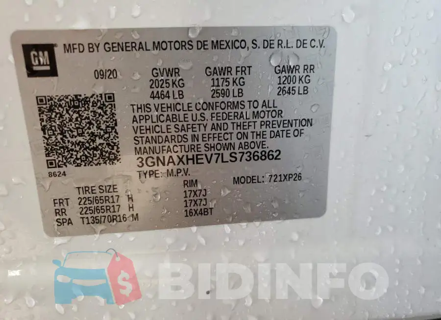 3GNAXHEV7LS736862 Photo# 14