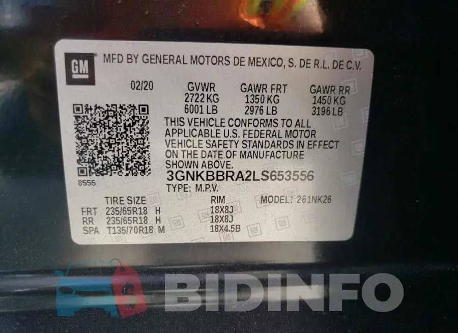 3GNKBBRA2LS653556 Photo# 13