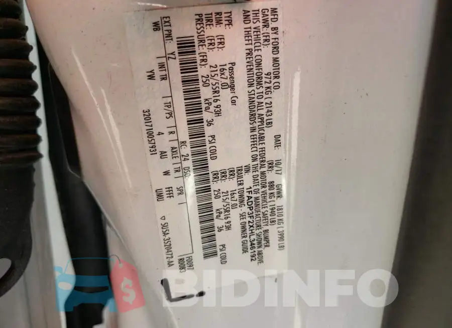 1FADP3F2XHL346192 Photo# 12