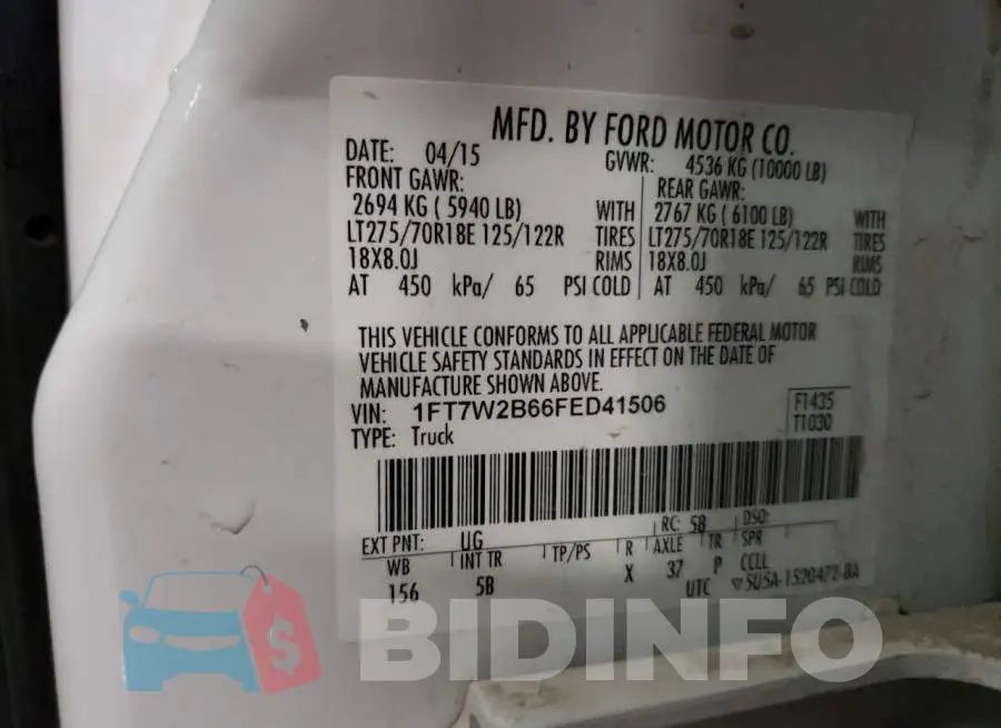 1FT7W2B66FED41506 Photo# 13