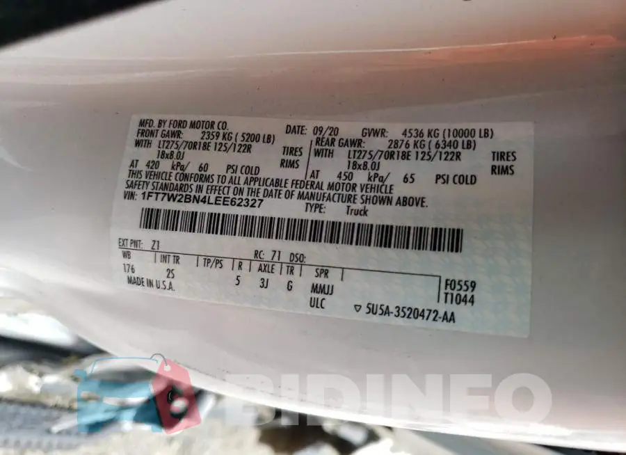 1FT7W2BN4LEE62327 Photo# 12