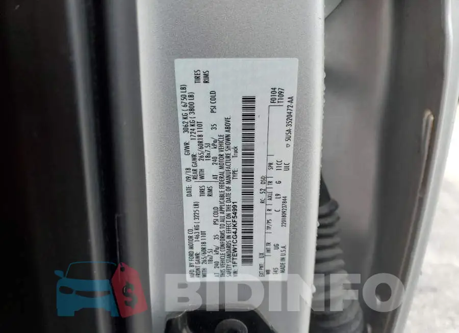1FTEW1CG4JKF54991 Photo# 12