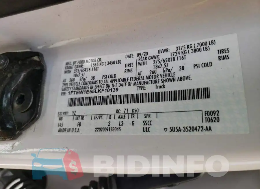 1FTEW1E55LKF10139 Photo# 12