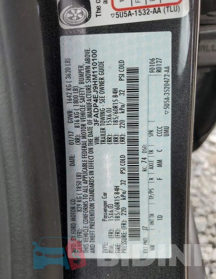 3FADP4EJ9HM110100 Photo# 12